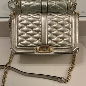 Rebecca Minkoff Gold Quilted Crossbody Bag